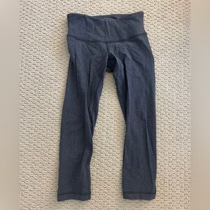 Gray cropped lululemon leggings size 4
